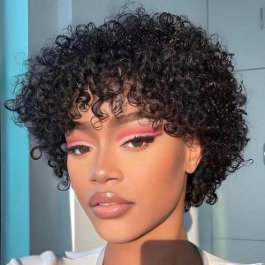 short curly Round Layers hairstyle