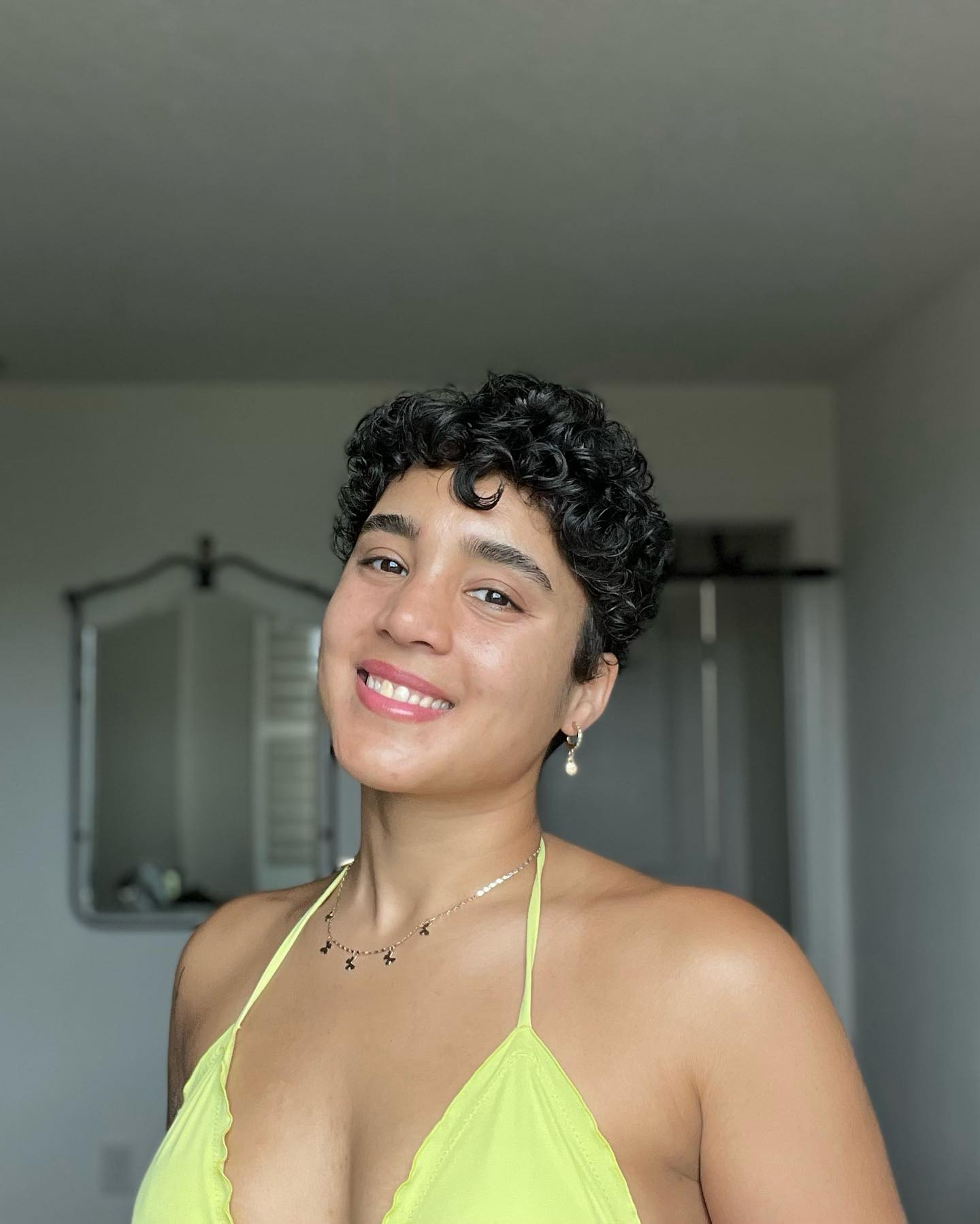 thick full pixie cut curly